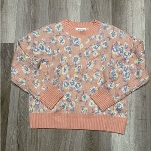 Workshop Republic Clothing Peach Floral Sweater